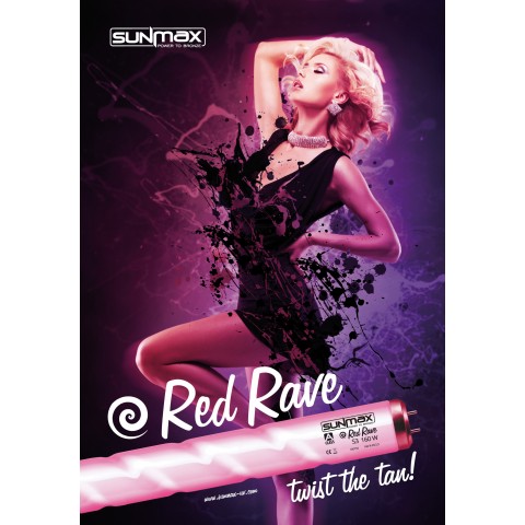 Sunmax A-class Red Rave S3 180-200W 2m 0.3W/m² Tanning lamp 